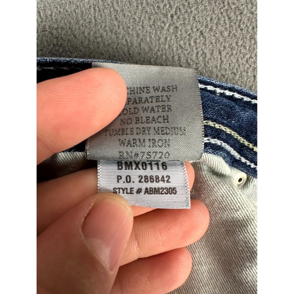 Buckle BKE Jeans Mens 34x33 Blue Tyler Straight Distressed Whiskered Y2K Denim - Picture 7 of 11